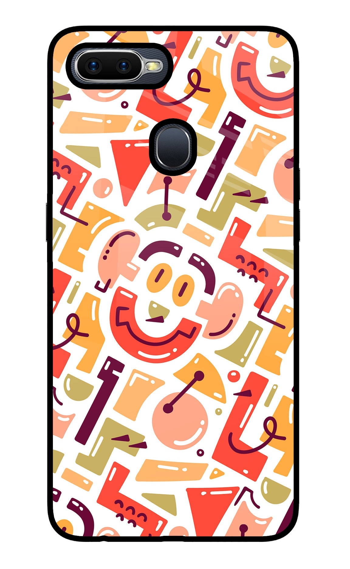 Doodle Pattern Oppo F9/F9 Pro Back Cover