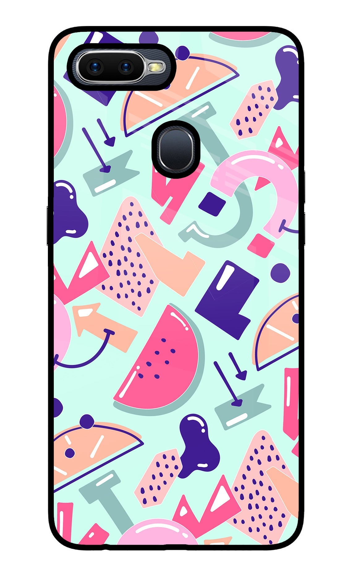 Doodle Pattern Oppo F9/F9 Pro Back Cover