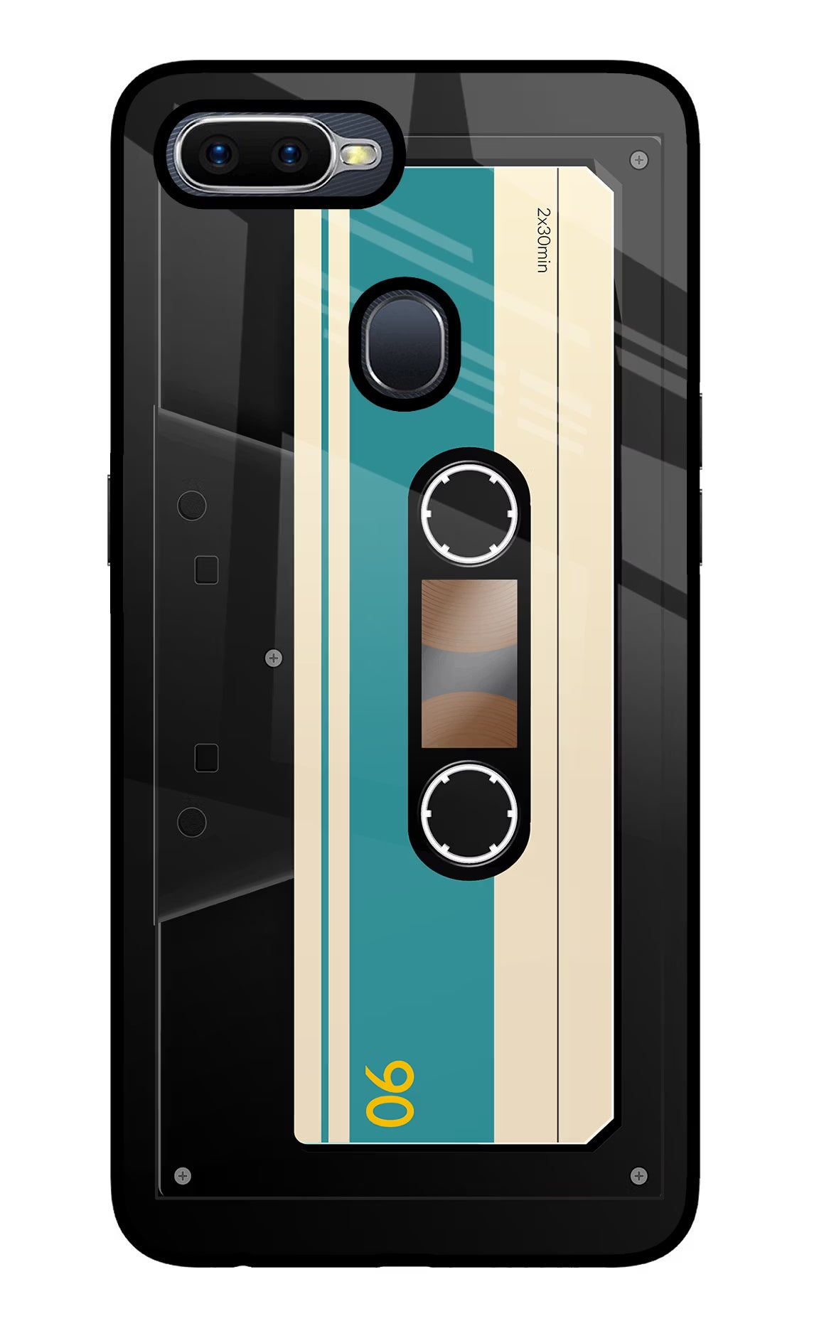 Cassette Oppo F9/F9 Pro Glass Case Back Cover by Casekaro