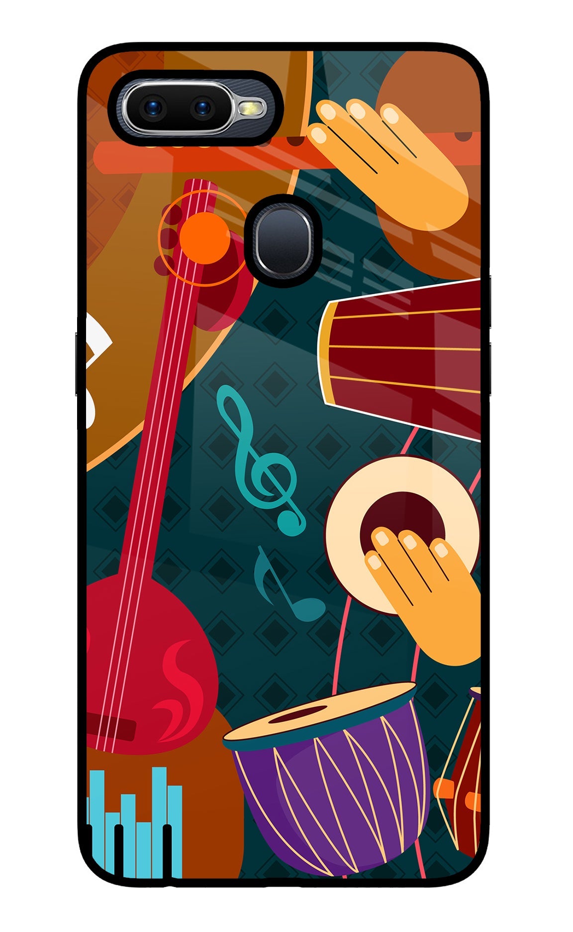 Music Instrument Oppo F9/F9 Pro Glass Case