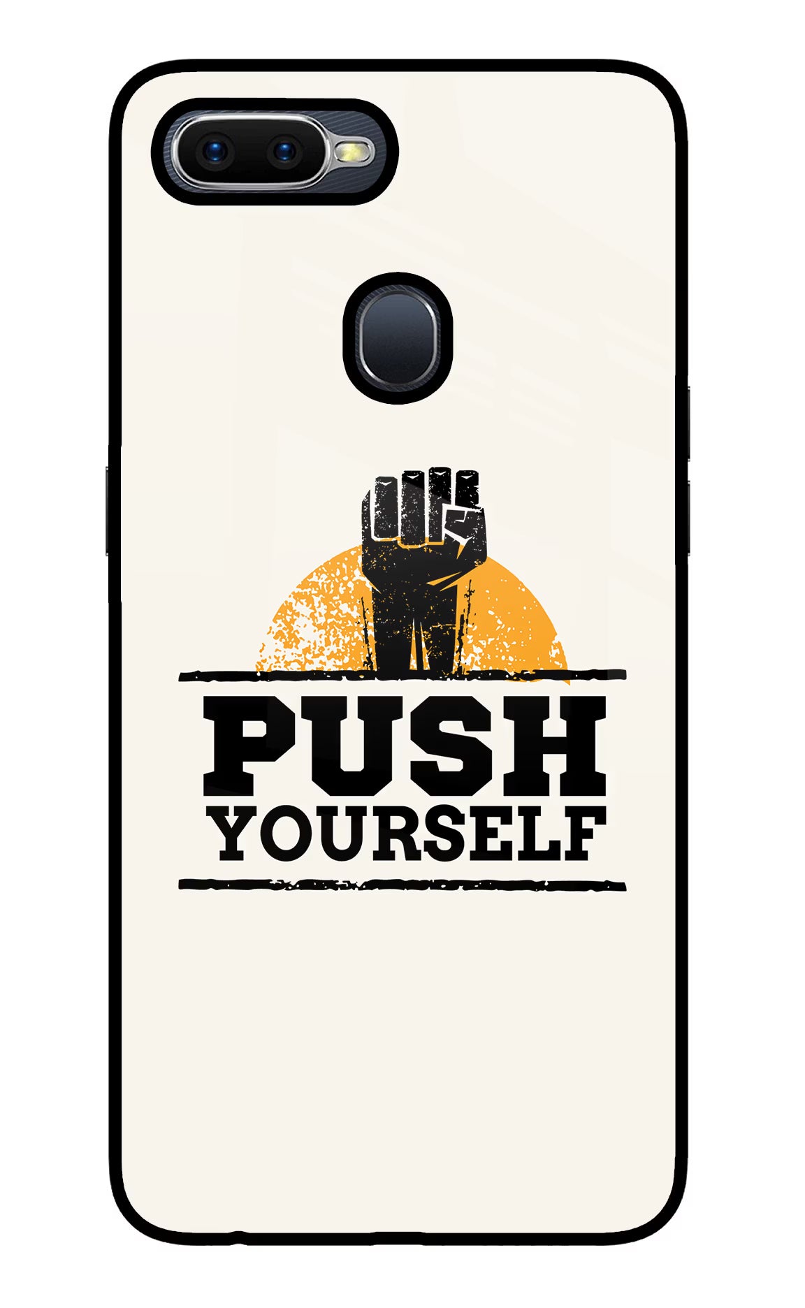 Push Yourself Oppo F9/F9 Pro Glass Case Back Cover by Casekaro
