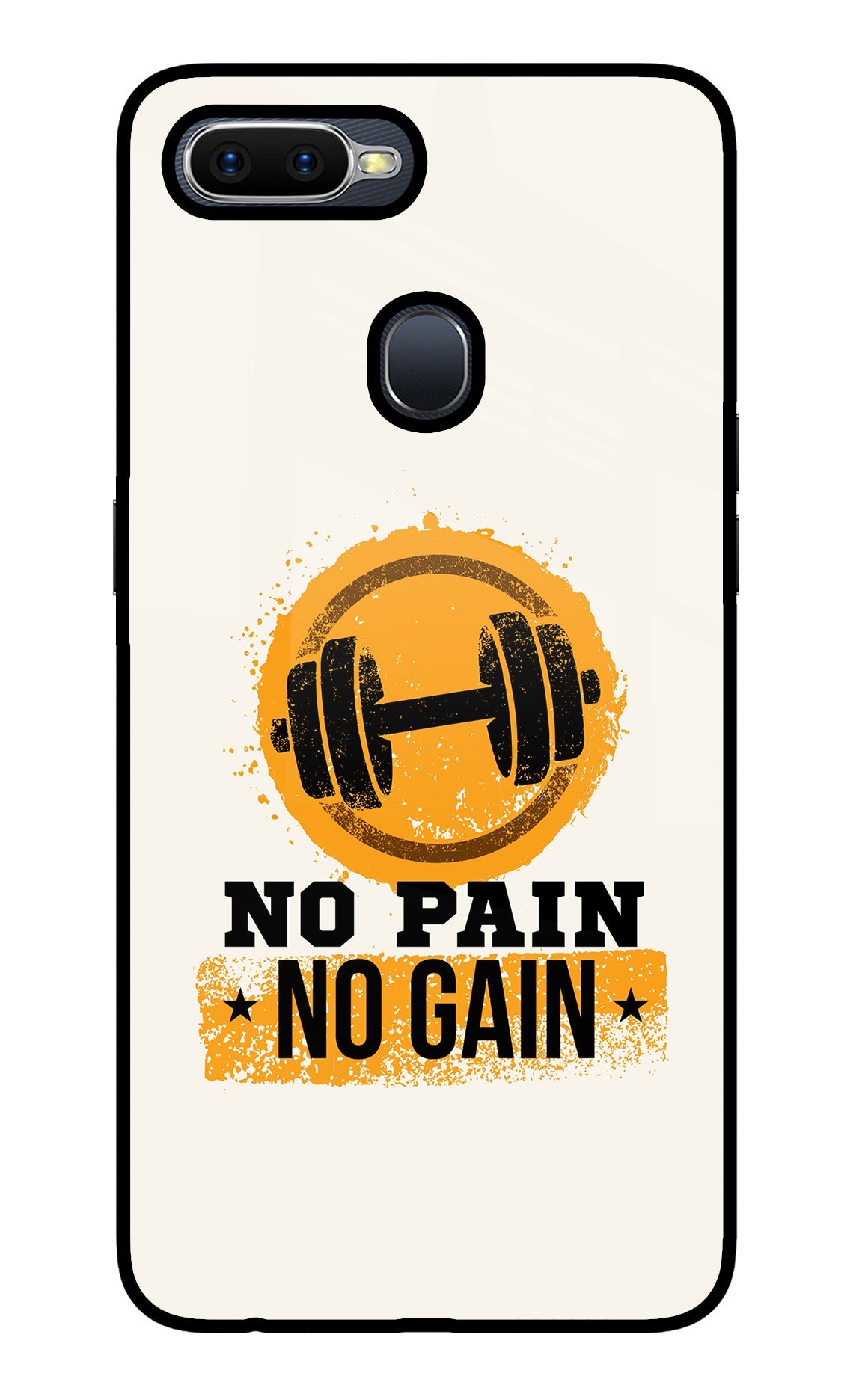 No Pain No Gain Oppo F9/F9 Pro Glass Case