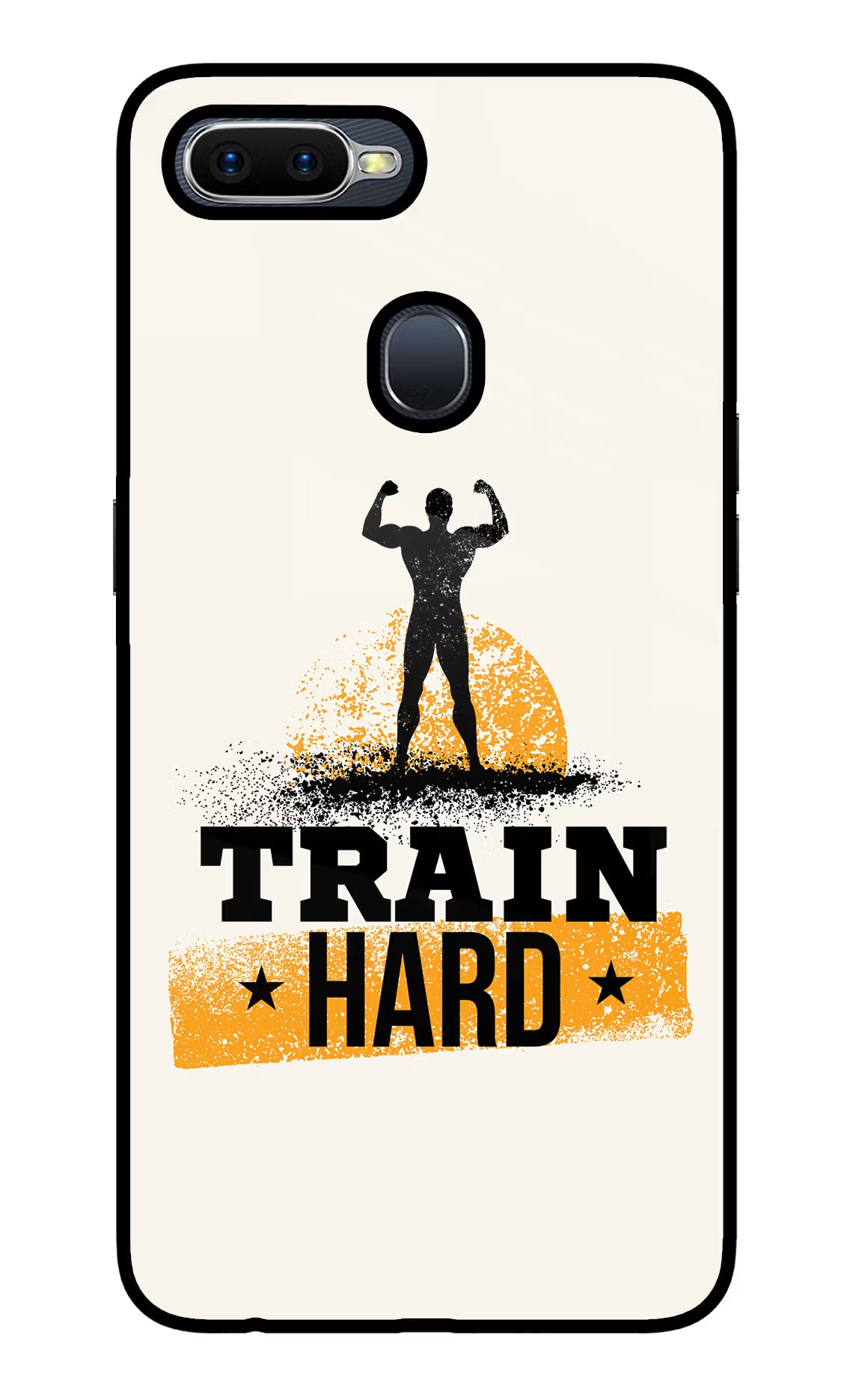 Train Hard Oppo F9/F9 Pro Glass Case Back Cover by Casekaro