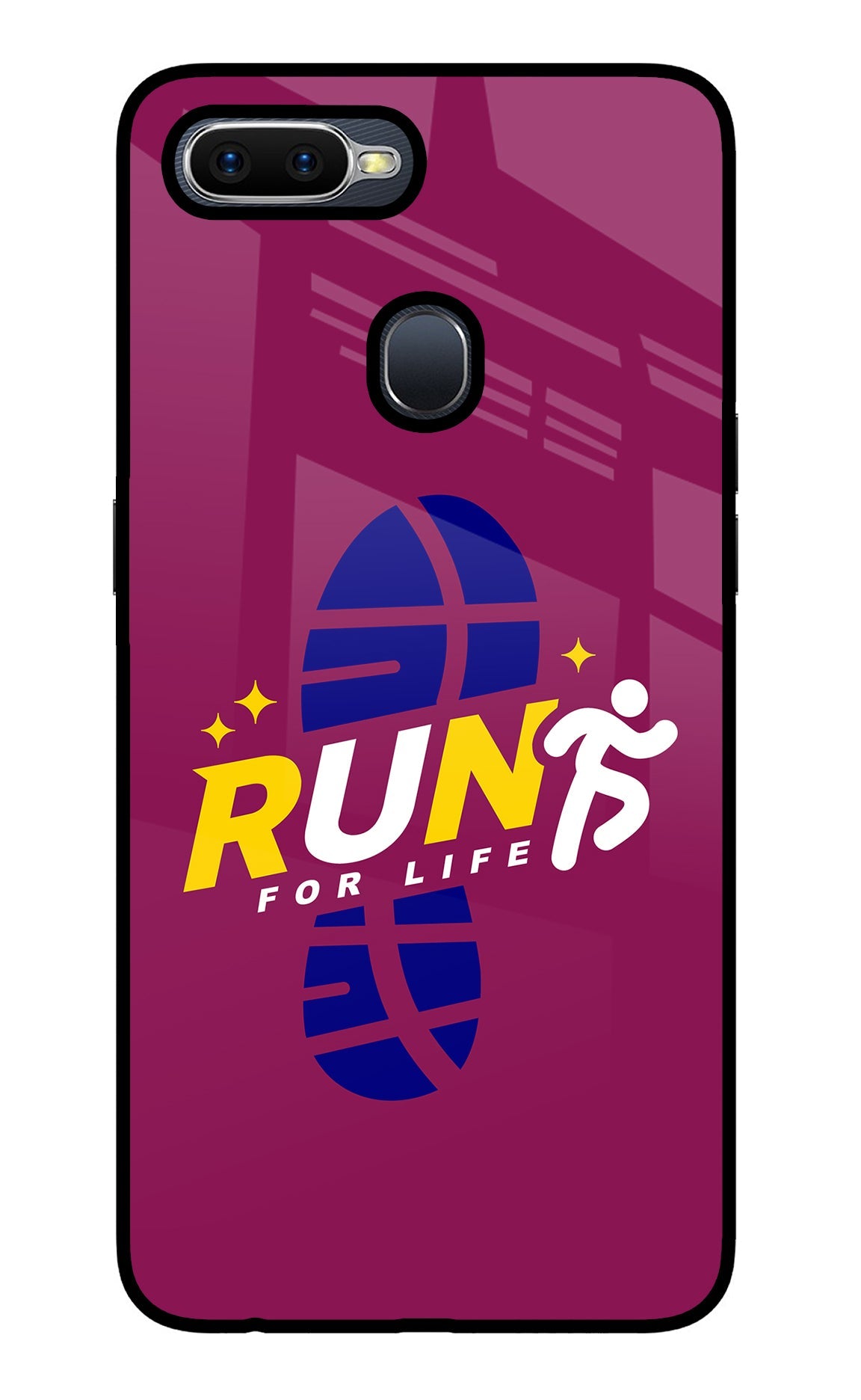 Run for Life Oppo F9/F9 Pro Glass Case