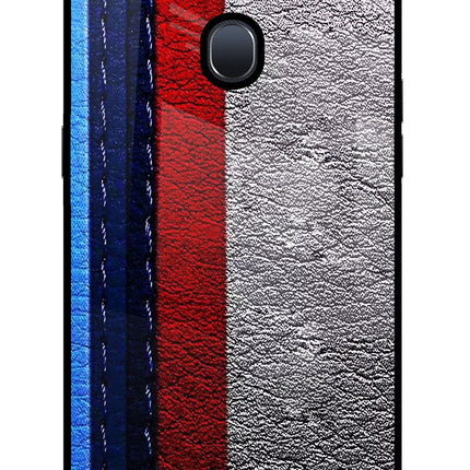BMW Stripes Oppo F9/F9 Pro Glass Case Back Cover by Casekaro