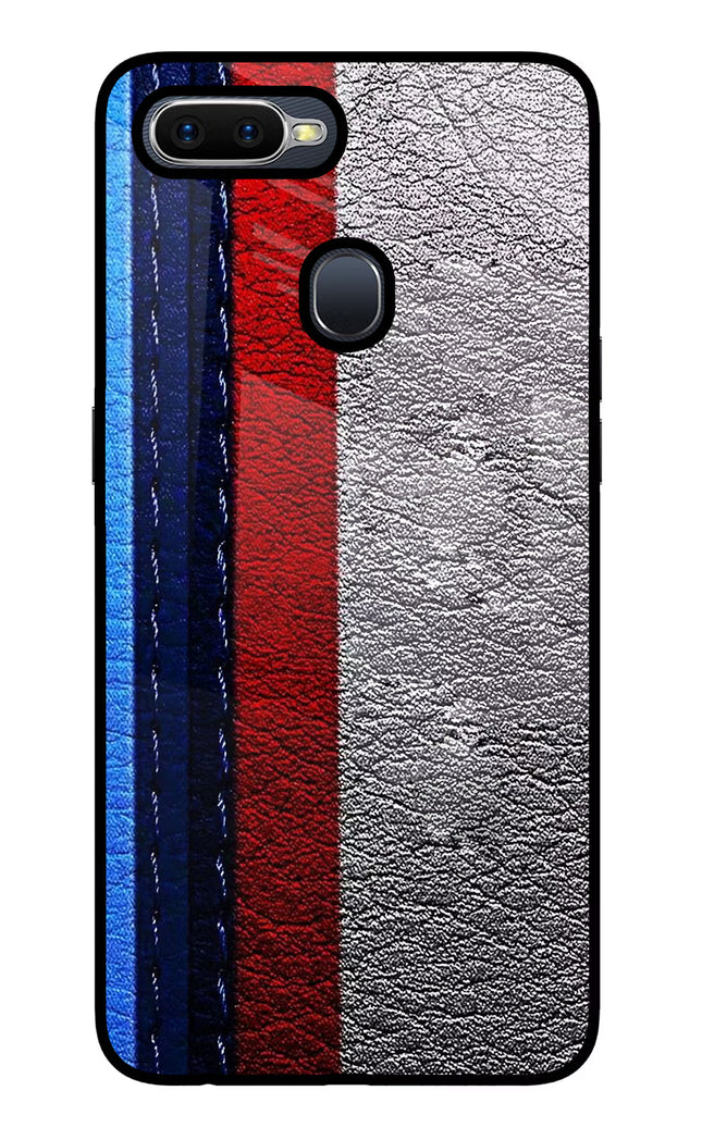 BMW Stripes Oppo F9/F9 Pro Glass Case Back Cover by Casekaro
