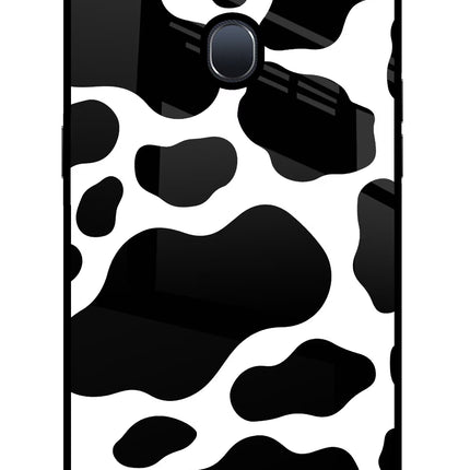 Cow Spots Oppo F9/F9 Pro Glass Case Back Cover by Casekaro