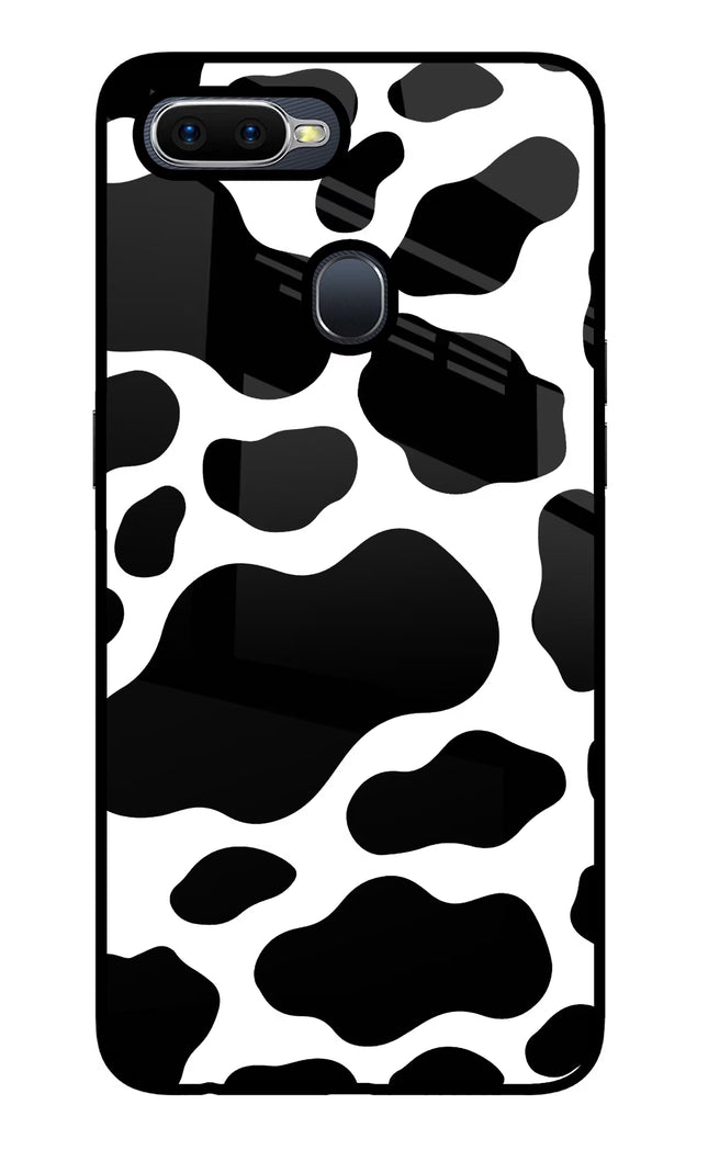 Cow Spots Oppo F9/F9 Pro Glass Case Back Cover by Casekaro