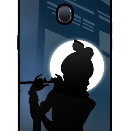 Shri Krishna Silhouette Oppo F9/F9 Pro Glass Case Back Cover by Casekaro