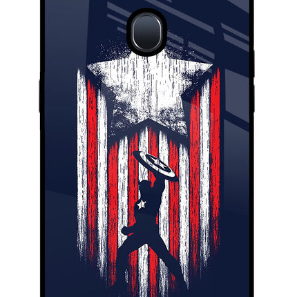 Captain America Marvel Art Oppo F9/F9 Pro Glass Case Back Cover by Casekaro