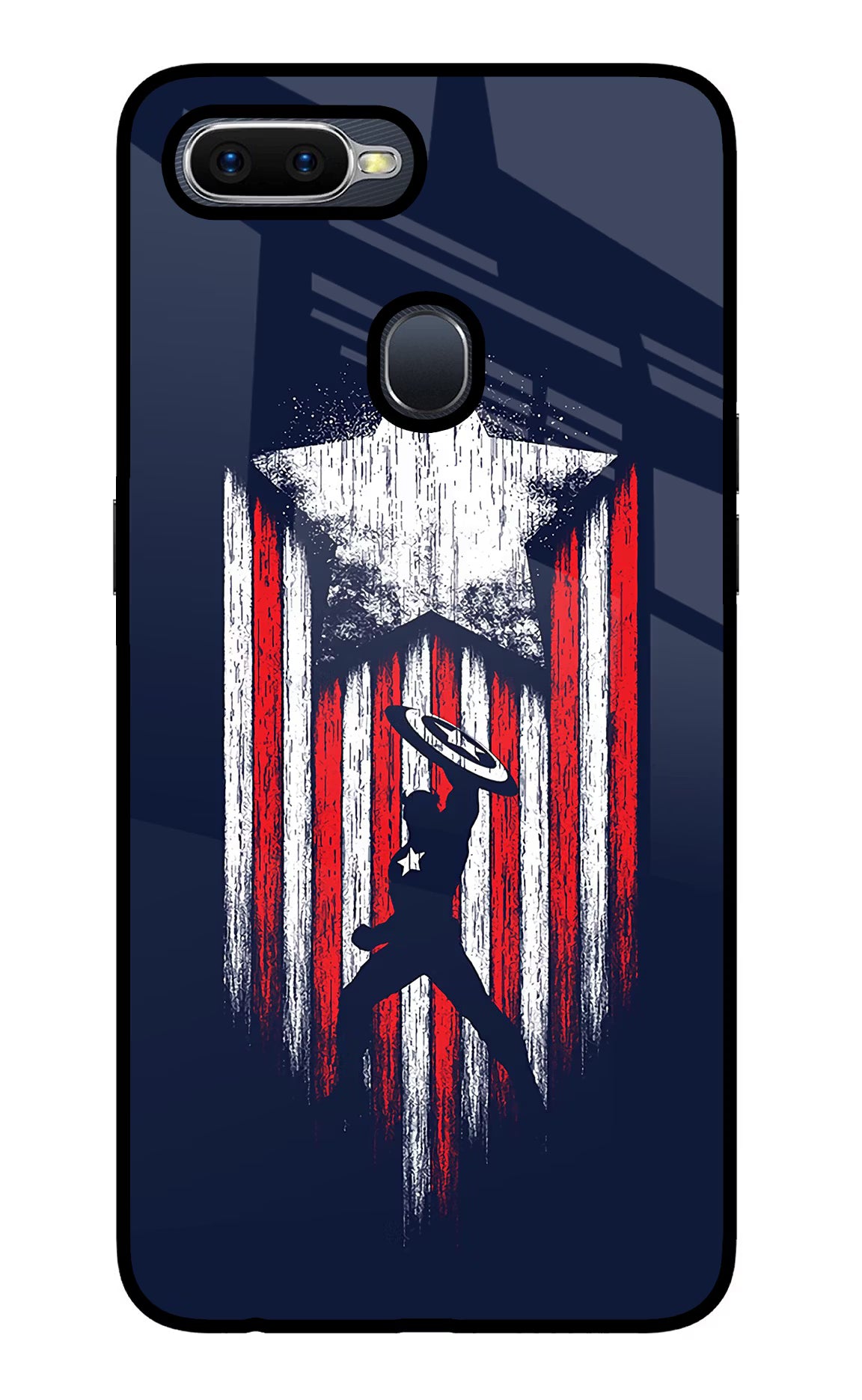 Captain America Marvel Art Oppo F9/F9 Pro Glass Case Back Cover by Casekaro