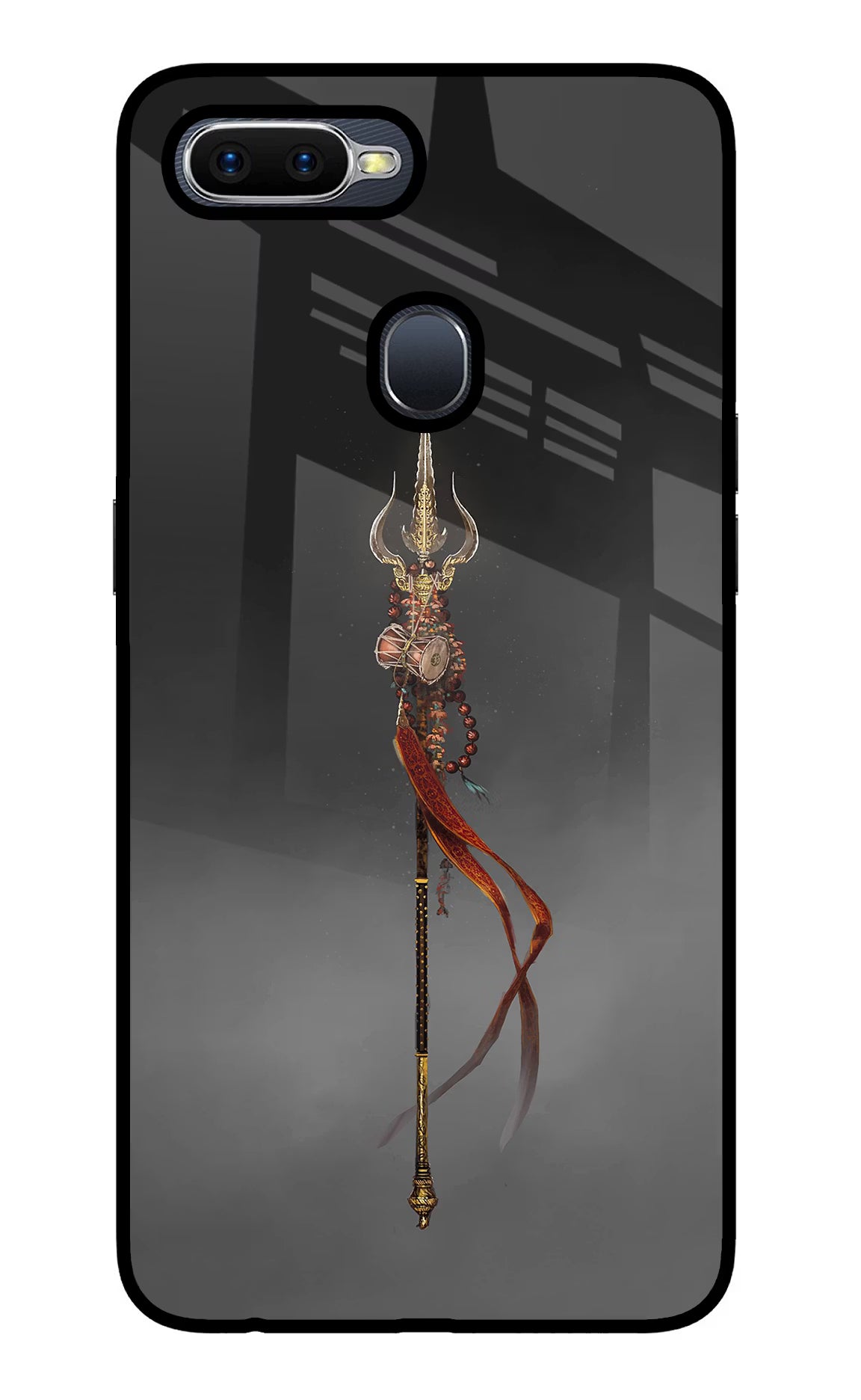 Shiv Trishul Oppo F9/F9 Pro Glass Case Back Cover by Casekaro
