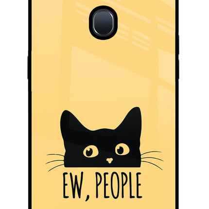 Ew People Catitude Oppo F9/F9 Pro Glass Case Back Cover by Casekaro