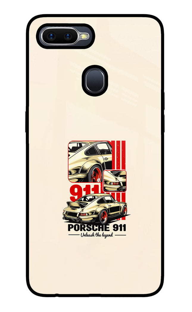 Classic Porsche 911 Oppo F9/F9 Pro Glass Case Back Cover by Casekaro