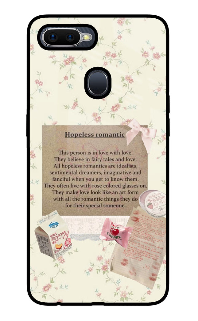 Hopeless Romantic Oppo F9/F9 Pro Glass Case Back Cover by Casekaro