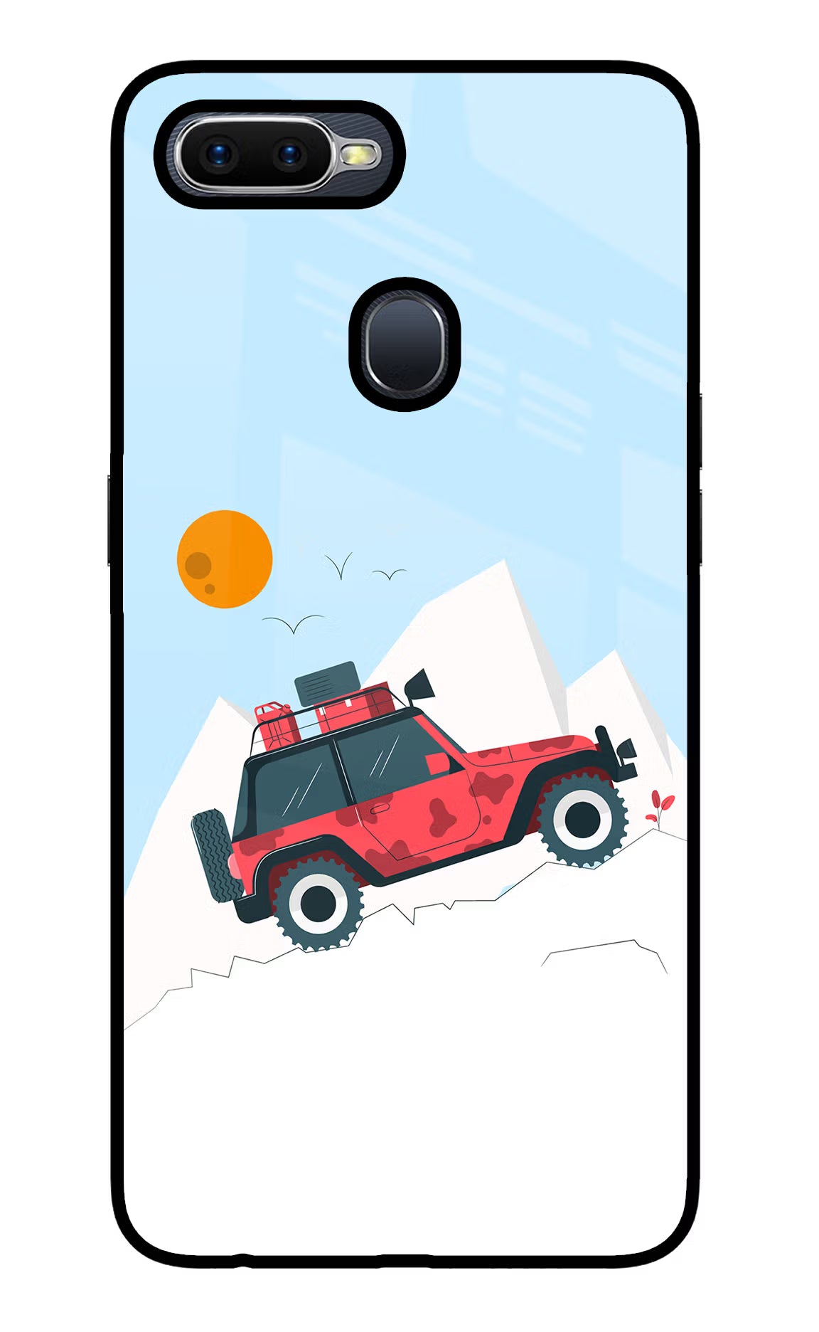 Mountain Trail Beast Oppo F9/F9 Pro Glass Case Back Cover by Casekaro