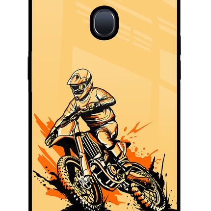 Off-Road Fury Oppo F9/F9 Pro Glass Case Back Cover by Casekaro