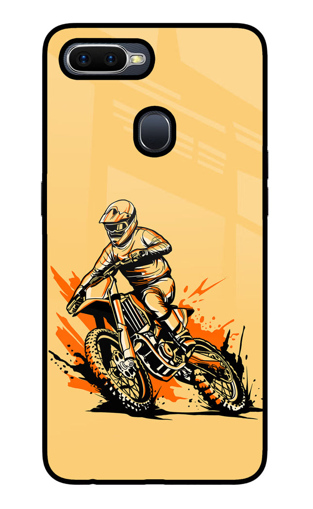 Off-Road Fury Oppo F9/F9 Pro Glass Case Back Cover by Casekaro