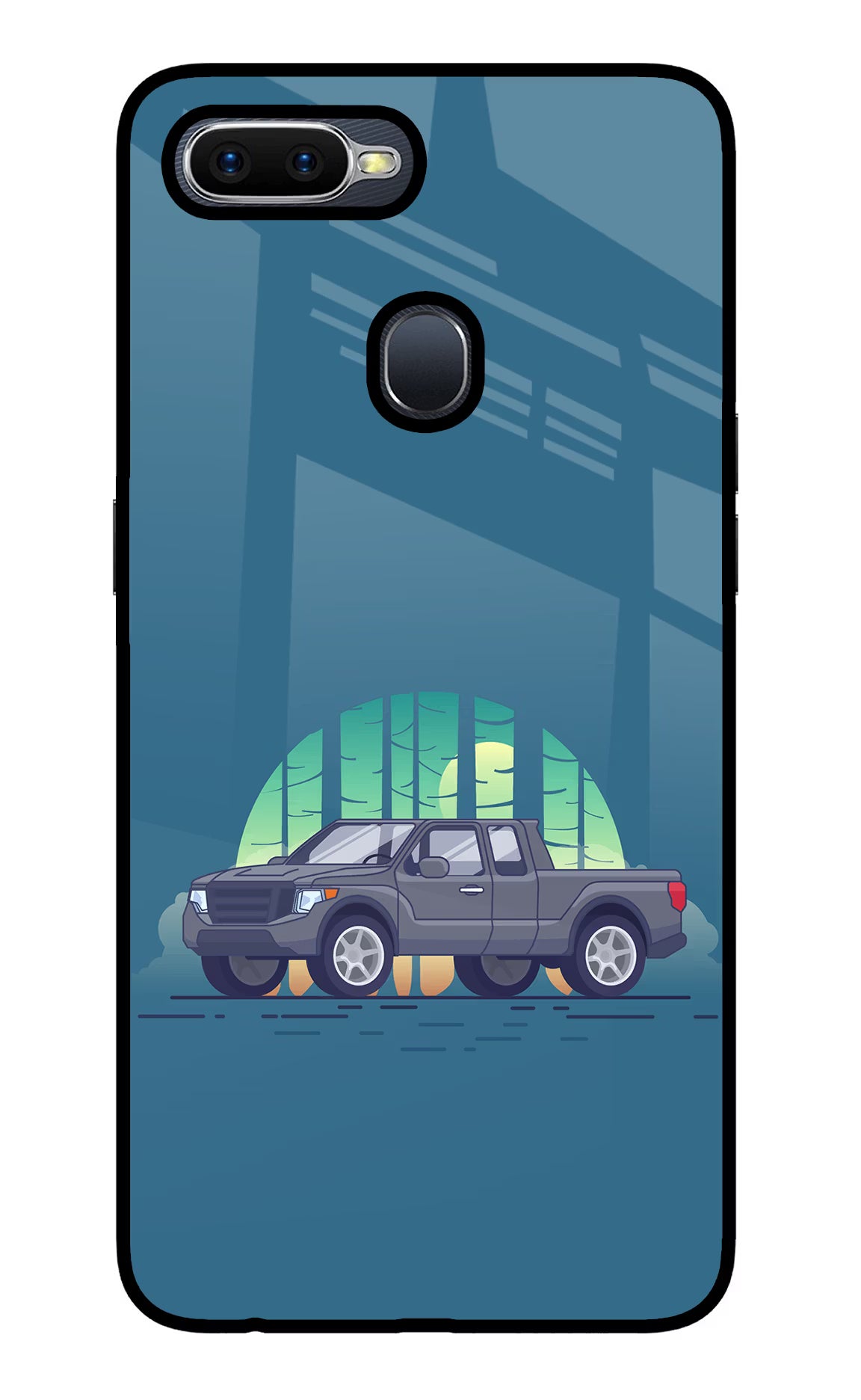 Retro Garage Vibe Oppo F9/F9 Pro Glass Case