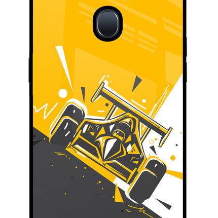 Track King Oppo F9/F9 Pro Glass Case Back Cover by Casekaro