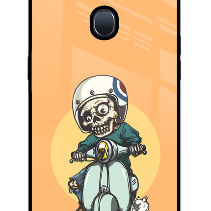 Undead Biker Oppo F9/F9 Pro Glass Case Back Cover by Casekaro