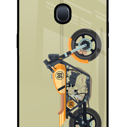Vertical Speedster Oppo F9/F9 Pro Glass Case Back Cover by Casekaro