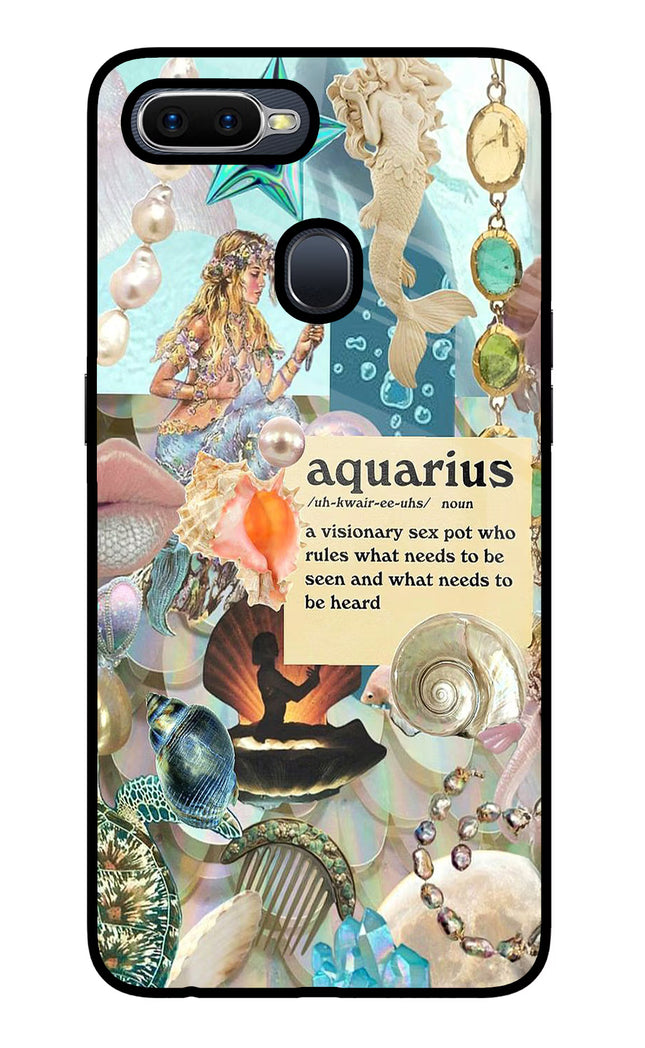 Aquarius Zodiac Oppo F9/F9 Pro Glass Case Back Cover by Casekaro