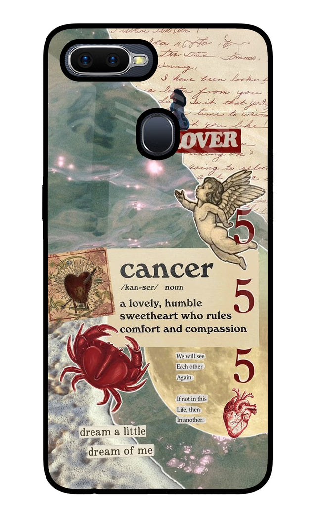 Cancer Zodiac Oppo F9/F9 Pro Glass Case Back Cover by Casekaro