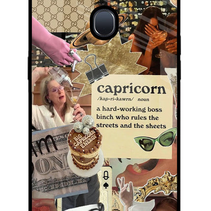 Capricorn Zodiac Oppo F9/F9 Pro Glass Case Back Cover by Casekaro