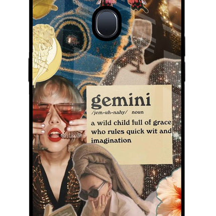 Gemini Zodiac Oppo F9/F9 Pro Glass Case Back Cover by Casekaro