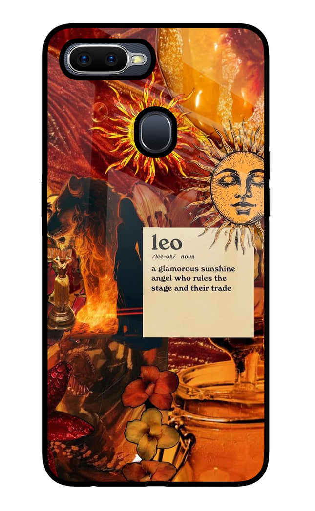 Leo Zodiac Oppo F9/F9 Pro Glass Case Back Cover by Casekaro