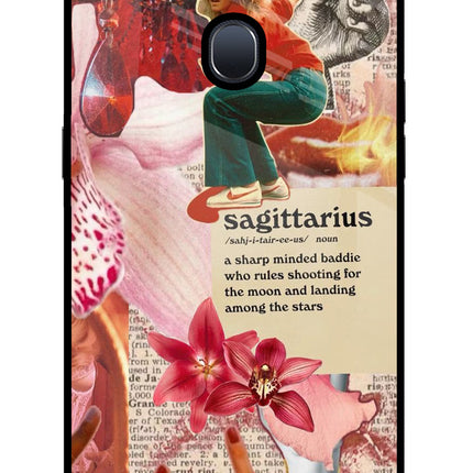 Sagittarius Zodiac Oppo F9/F9 Pro Glass Case Back Cover by Casekaro