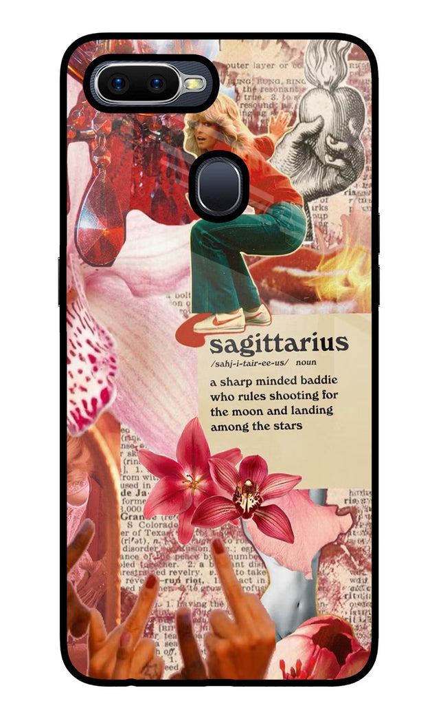 Sagittarius Zodiac Oppo F9/F9 Pro Glass Case Back Cover by Casekaro
