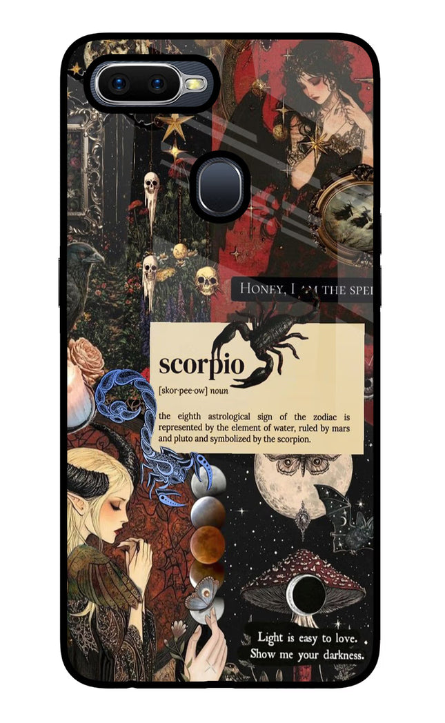 Scorpio Zodiac Oppo F9/F9 Pro Glass Case Back Cover by Casekaro