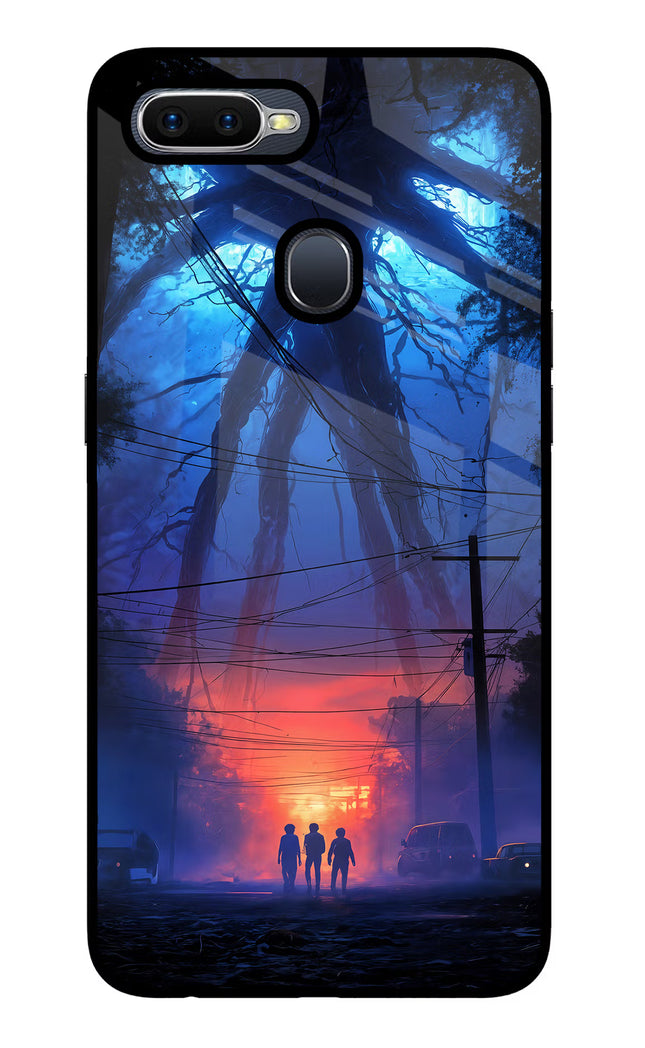 Ordinary Things Shadow Oppo F9/F9 Pro Glass Case Back Cover by Casekaro