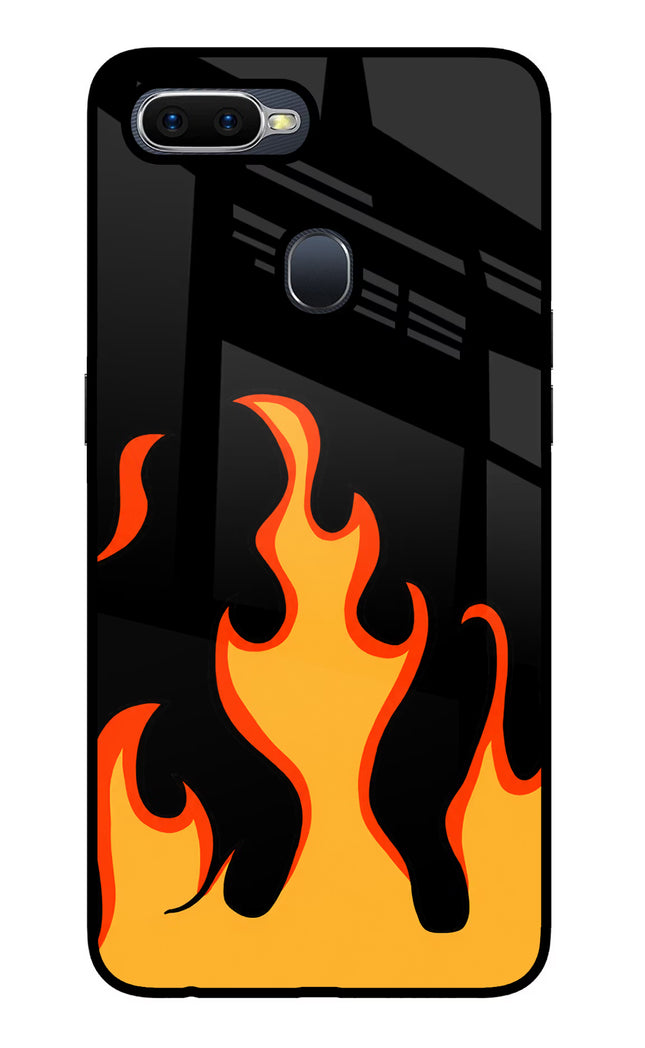 Fired Up – Black Oppo F9/F9 Pro Glass Case Back Cover by Casekaro
