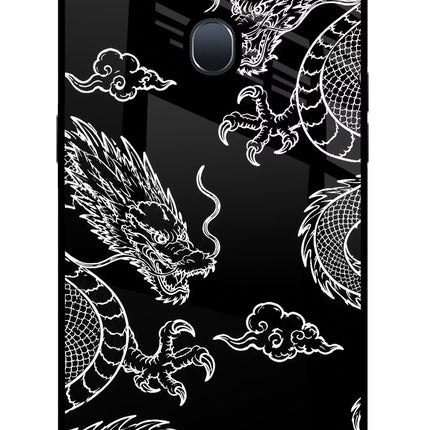 Twin Dragons Oppo F9/F9 Pro Glass Case Back Cover by Casekaro