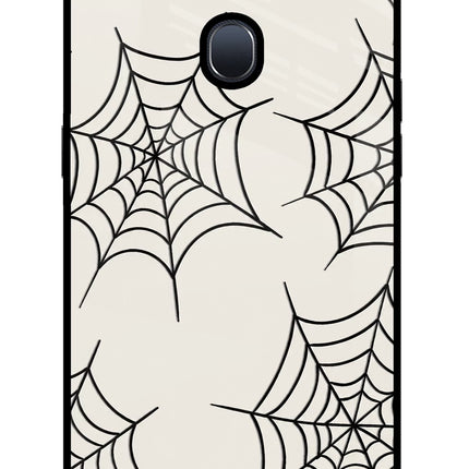 Spider Web Oppo F9/F9 Pro Glass Case Back Cover by Casekaro