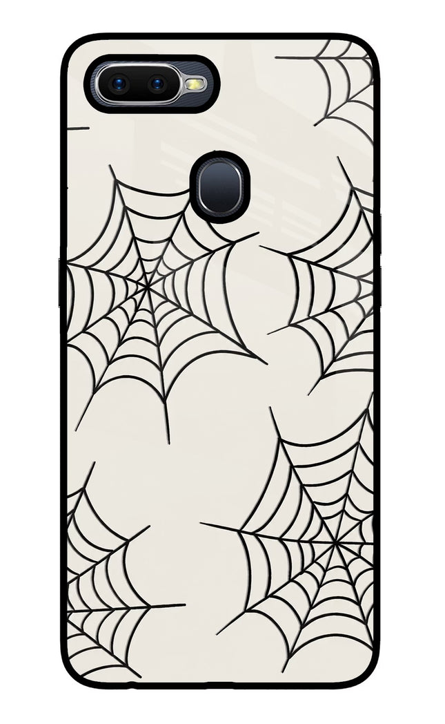 Spider Web Oppo F9/F9 Pro Glass Case Back Cover by Casekaro