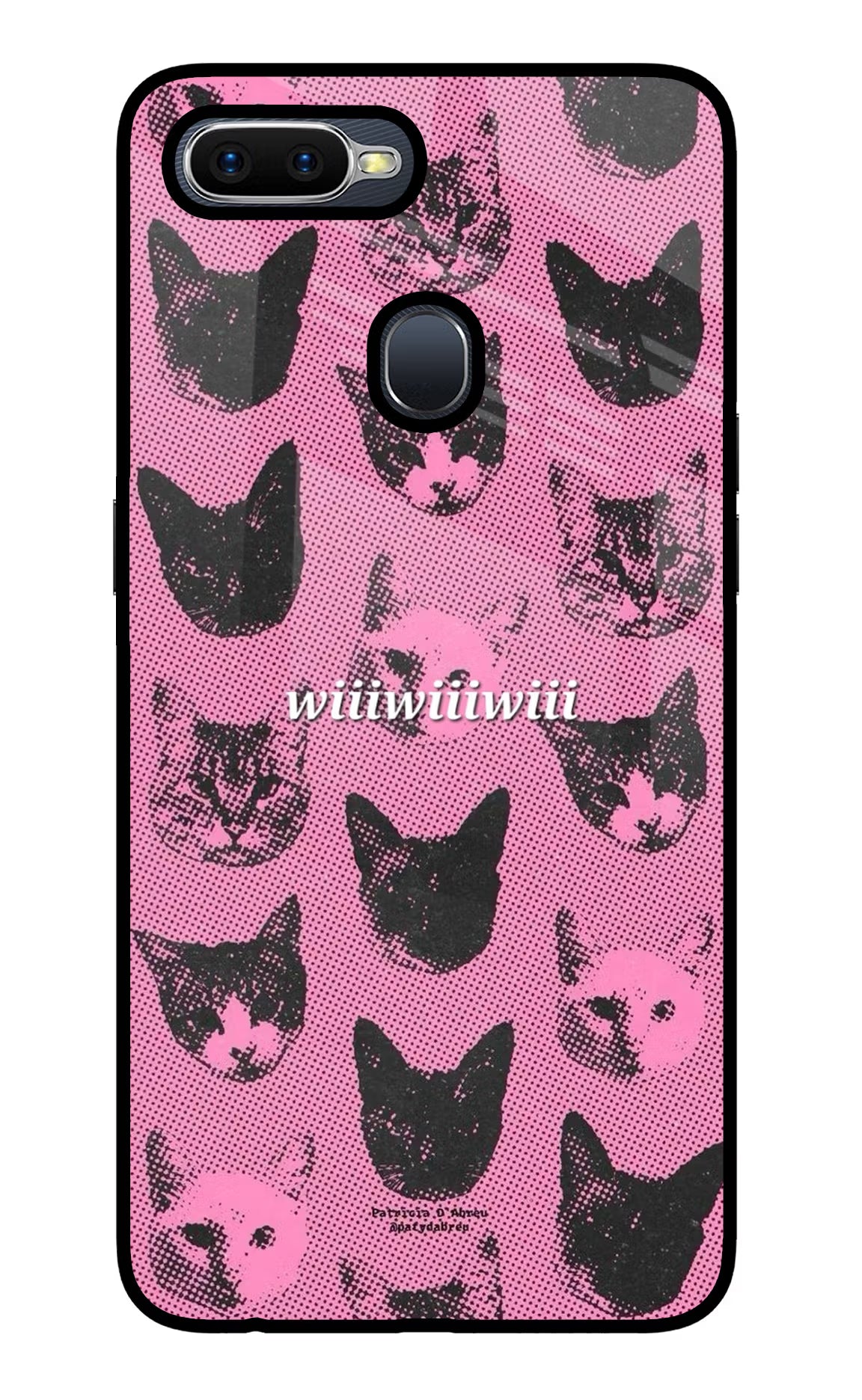 Pink Cats Oppo F9/F9 Pro Glass Case
