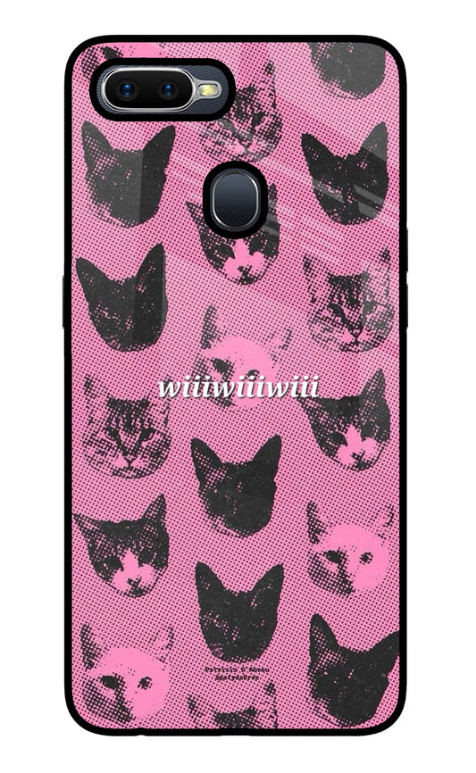 Pink Cats Oppo F9/F9 Pro Glass Case