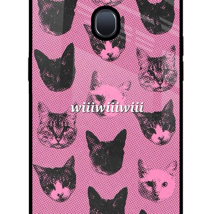 Pink Cats Oppo F9/F9 Pro Glass Case Back Cover by Casekaro