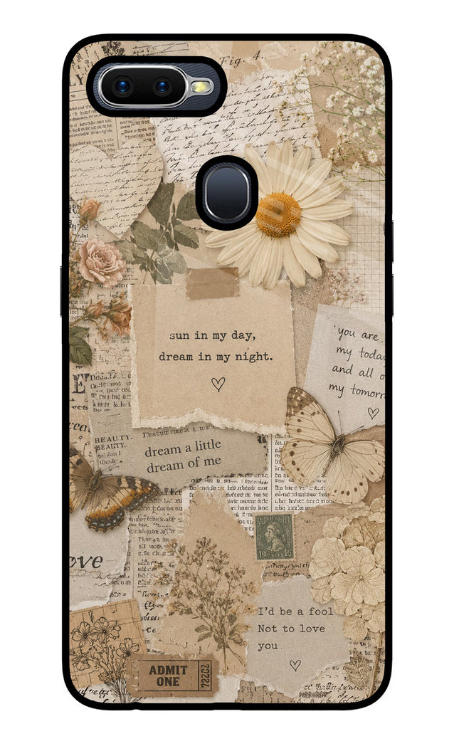 Vintage case Oppo F9/F9 Pro Glass Case Back Cover by Casekaro