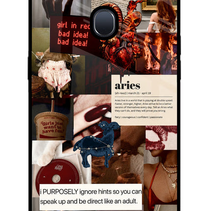 Zodiac Aries Oppo F9/F9 Pro Glass Case Back Cover by Casekaro