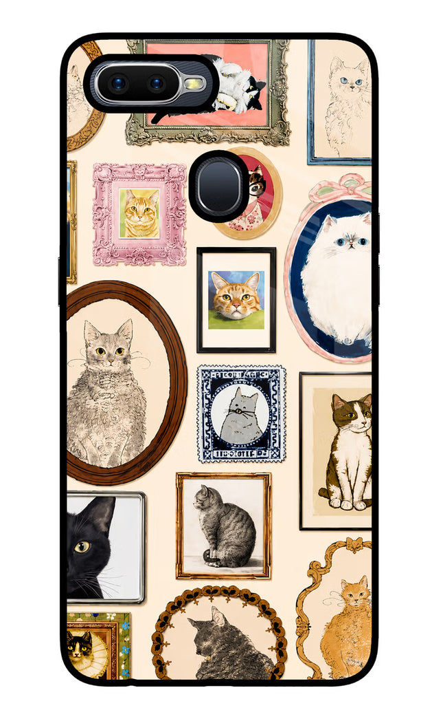 Mirror Cats Oppo F9/F9 Pro Glass Case Back Cover by Casekaro