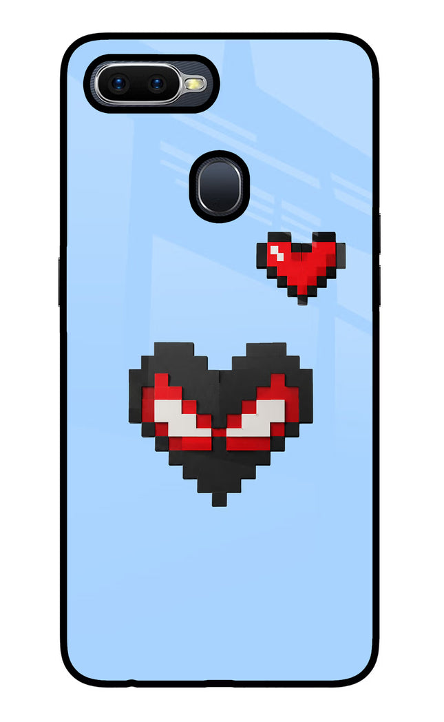 Peter Heart Oppo F9/F9 Pro Glass Case Back Cover by Casekaro