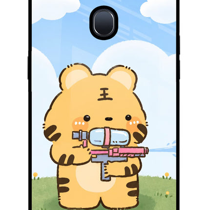 Tiger Treat Oppo F9/F9 Pro Glass Case Back Cover by Casekaro