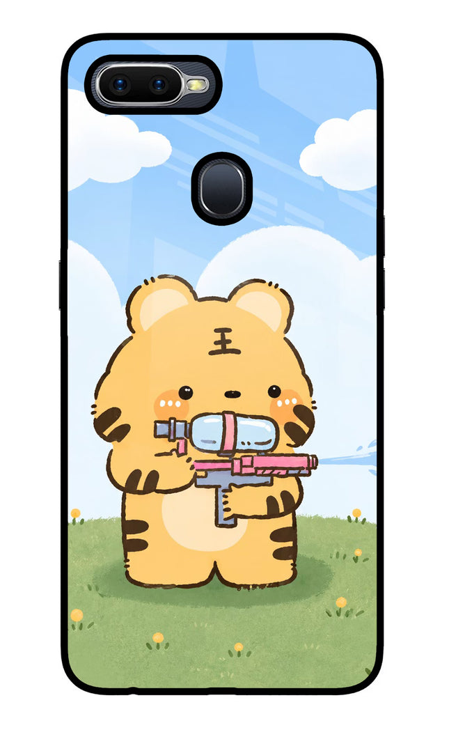 Tiger Treat Oppo F9/F9 Pro Glass Case Back Cover by Casekaro