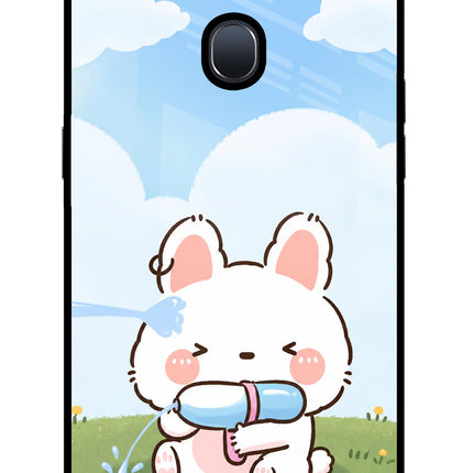 Bunny Treat Oppo F9/F9 Pro Glass Case Back Cover by Casekaro