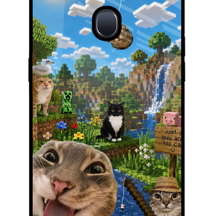 Minecraft Cat Chaos Oppo F9/F9 Pro Glass Case